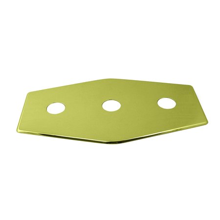WESTBRASS Three-Hole Remodel Plate in Polished Brass D505-03